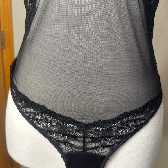 Zara Womens Black Sheer Lace Bodysuit With Adjustable Straps Size Small NWT - Picture 13 of 16
